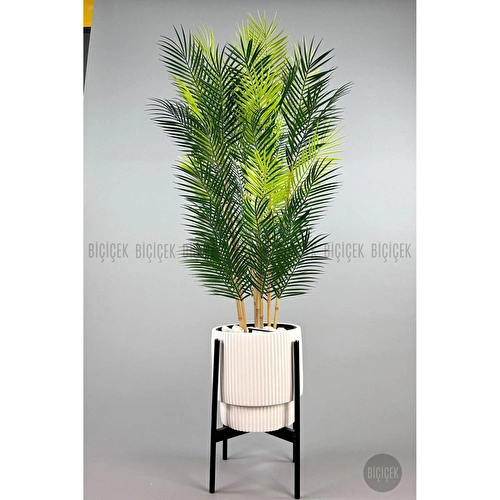 Biçiçek Yapay Areka Palmi̇yesi̇ 6 Gövde Gala Saksida Yoğun Yaprakli 2