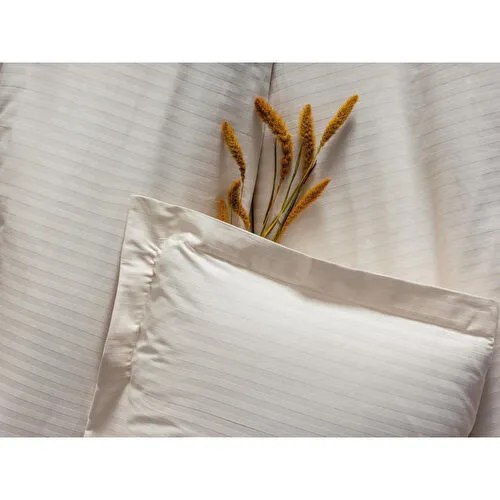 Cotton Box Elegant Stripe Saten Çift Kişilik Nevresim Takımı Ekru Cotton Box Elegant Stripe Saten Çift Kişilik Nevresim Takımı Ekru