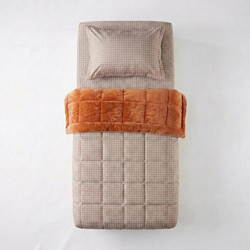 Othello Tek Kişilik Çift Taraflı Welsoft Comforter Yorgan Seti Orange 155x215 Cm - Dormio Soft Trigo Serisi