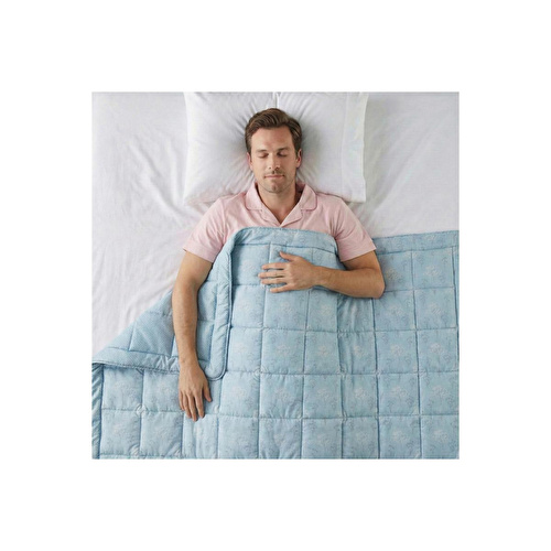 Othello Kullanımı Kolay Çift Kişilik Yorgan 195x215 Cm Mavi - Dormio Bloom Serisi