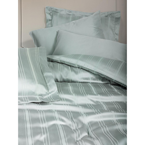 Cotton Box Smart Bambu Saten Çift Kişilik Nevresim Takımı Stripe Mint Cotton Box Smart Bambu Saten Çift Kişilik Nevresim Takımı Stripe Mint