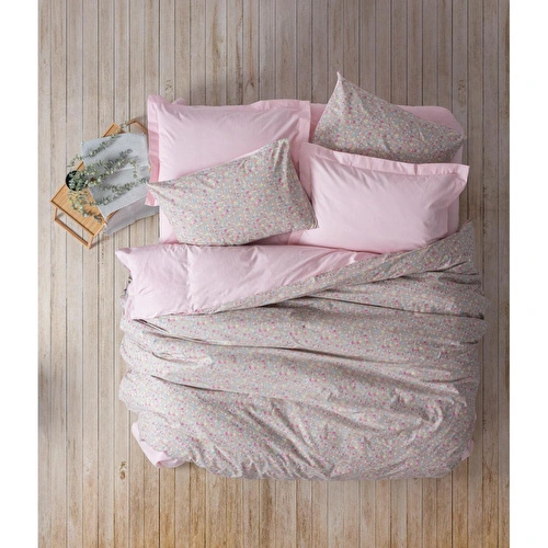 Cotton Box Petite Tek Kişilik Lastikli Çarşaflı Nevresim Takımı Sihu Pembe