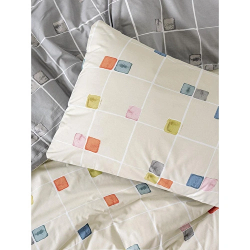 Cotton Box Minimal Tek Kişilik Lastikli Çarşaflı Nevresim Takımı Evo Gri