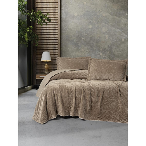 Cotton Box Softnest Çift Kişilik Yatak Örtüsü Boleta Bej