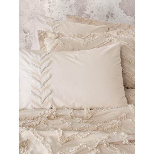 Cotton Box Limi Çift Kişilik Yatak Örtülü Nevresim Takımı Crimp Bej