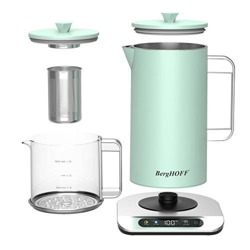 Berghoff Gem Retro 1.7 Litre Mint Yeşil Çay Makinesi Berghoff Gem Retro 1.7 Litre Mint Yeşil Çay Makinesi