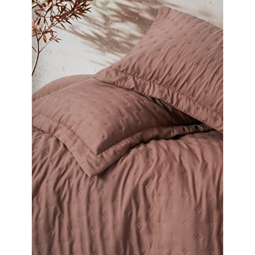 Cotton Box Serra Çift Kişilik Yatak Örtüsü Niva Gül Kurusu Cotton Box Serra Çift Kişilik Yatak Örtüsü Niva Gül Kurusu
