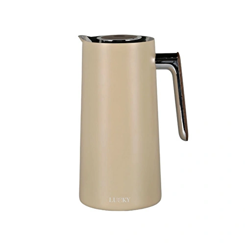 Lucky Art 1l Çelik Gövdeli Karaf Termos Krem