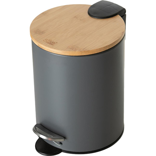 Mudo Home 5five Boho Çöp Kovasi Si̇yah 3 Lt