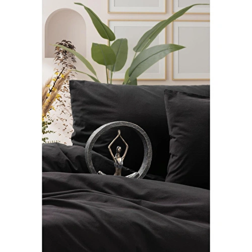 Cotton Box Neat Çift Kişilik Nevresim Takımı Siyah