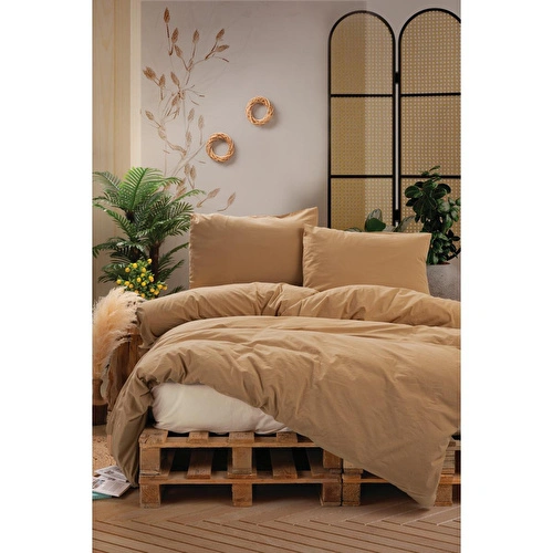 Cotton Box Neat Çift Kişilik Nevresim Takımı Bej-krem