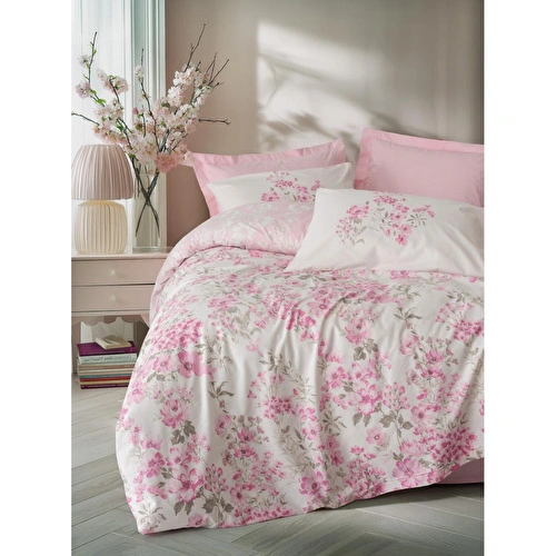 Cotton Box Tek Kişilik Nevresim Takımı Floren Pembe
