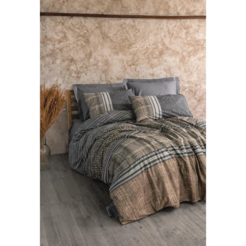 Cotton Box Toprak Çift Kişilik Nevresim Takımı Timbre Antrasit