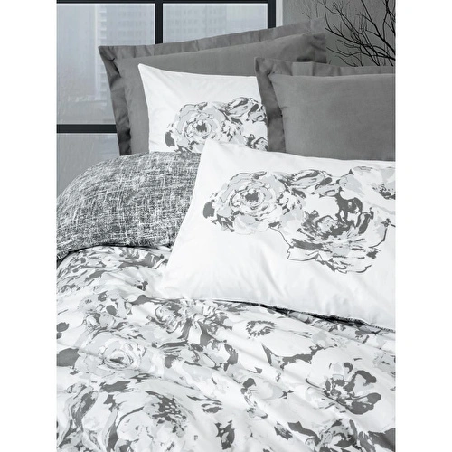 Cotton Box Dual Çift Kişilik Nevresim Takımı Florva Antrasit