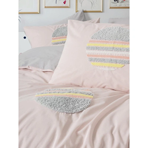 Cotton Box Puff Nakışlı Çift Kişilik Nevresim Takımı Tuft Gri Cotton Box Puff Nakışlı Çift Kişilik Nevresim Takımı Tuft Gri