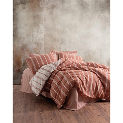 Cotton Box Smooth Çift Kişilik Nevresim Takımı Jamira Tarçın