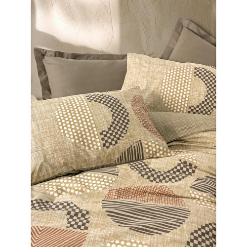 Cotton Box Toprak Çift Kişilik Nevresim Takımı Moona Kahve
