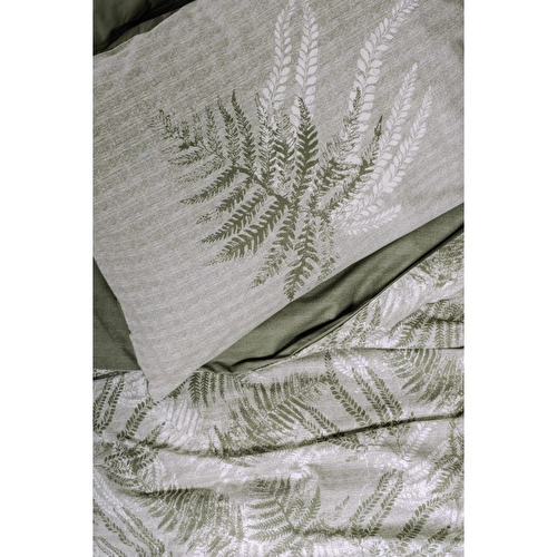 Cotton Box Dual Tek Kişilik Nevresim Takımı Frond Haki