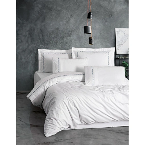 Cotton Box Classic Çift Kişilik Nevresim Takımı Josina Beyaz