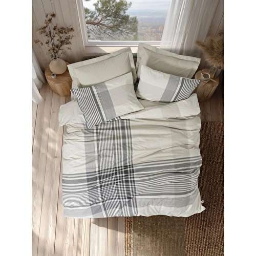 Cotton Box Nordek Ranforce Tek Kişilik Nevresim Takımı Soren Bej