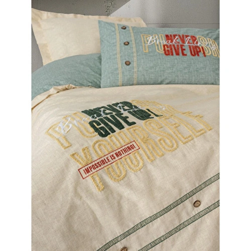 Cotton Box Mood Nakışlı Ranforce Tek Kişilik Nevresim Takımı Forward Bej Cotton Box Mood Nakışlı Ranforce Tek Kişilik Nevresim Takımı Forward Bej