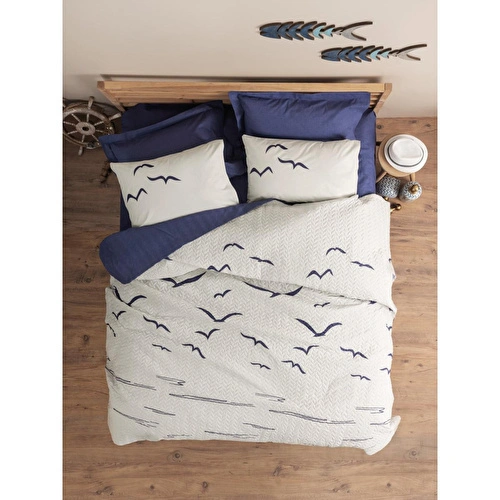 Cotton Box Maritime Tek Kişilik Complete Set Larum Lacivert