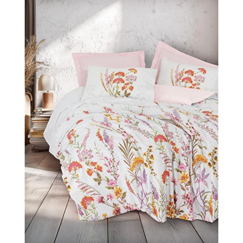 Cotton Box Çift Kişilik Nevresim Takımı Lilura Pembe