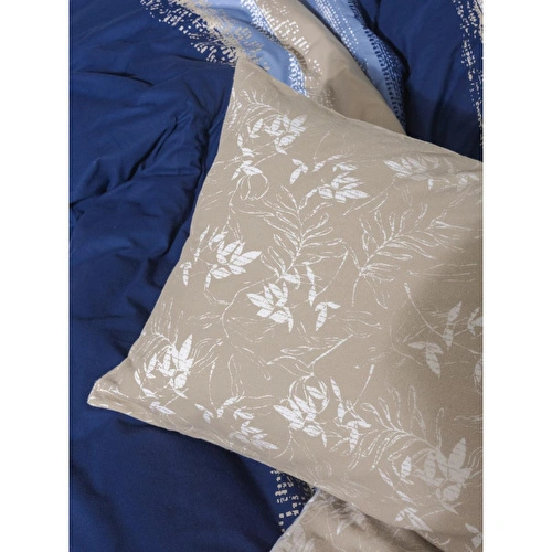 Cotton Box Flanel Çift Kişilik Nevresim Takımı Blueline Lacivert