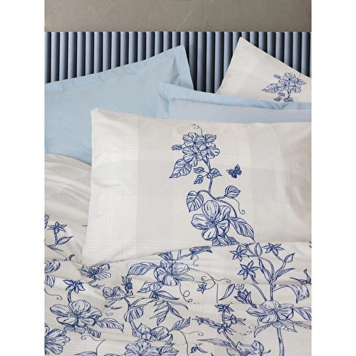 Cotton Box Tek Kişilik Nevresim Takımı Linora Mavi