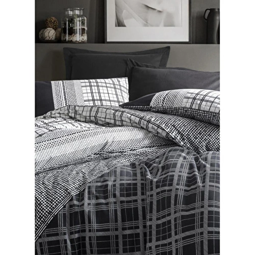 Cotton Box Masculine Çift Kişilik Nevresim Takımı Carlos Siyah