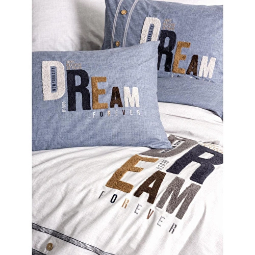 Cotton Box Mood Nakışlı Ranforce Çift Kişilik Nevresim Takımı Forever Gri Cotton Box Mood Nakışlı Ranforce Çift Kişilik Nevresim Takımı Forever Gri