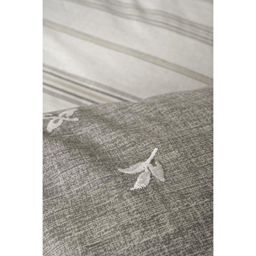 Cotton Box Klein Nakışlı Ranforce Çift Kişilik Nevresim Takımı Moke Kahve