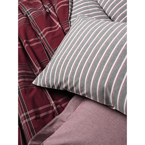 Cotton Box Natureforce Tek Kişilik Nevresim Takımı Pledd Bordo