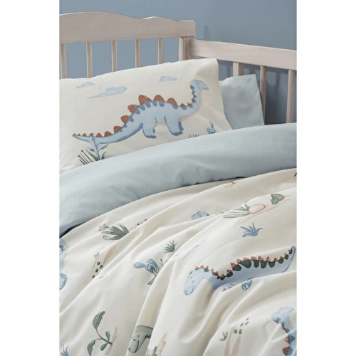 Cotton Box Bebek Nevresim Takımı Dinoro Mavi