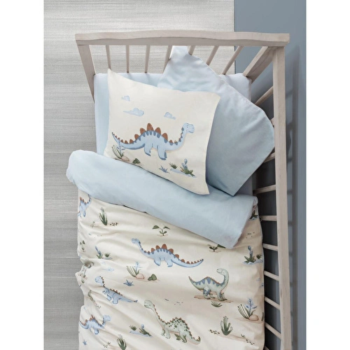 Cotton Box Bebek Nevresim Takımı Dinoro Mavi