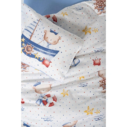 Cotton Box Bebek Nevresim Takımı Seaman Mavi