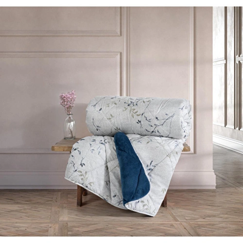 Cotton Box Velvet Çift Kişilik Yorgan Nitsa Denim 195x215 Cm