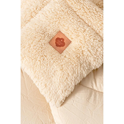 Cotton Box Tek Kişilik Peluş Yorgan Krem 155x215 Cotton Box Tek Kişilik Peluş Yorgan Krem 155x215