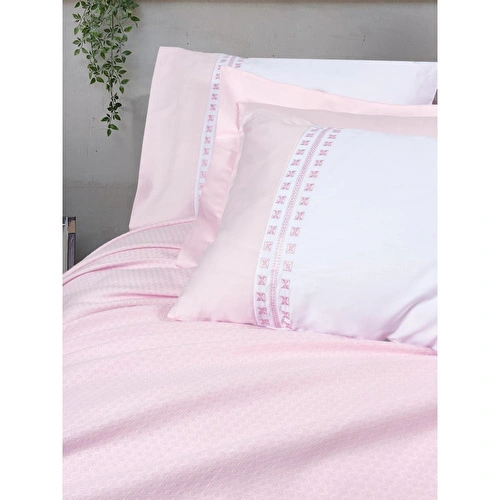 Cotton Box Lusso Bambu Çift Kişilik Pike Takımı Spruce Pudra