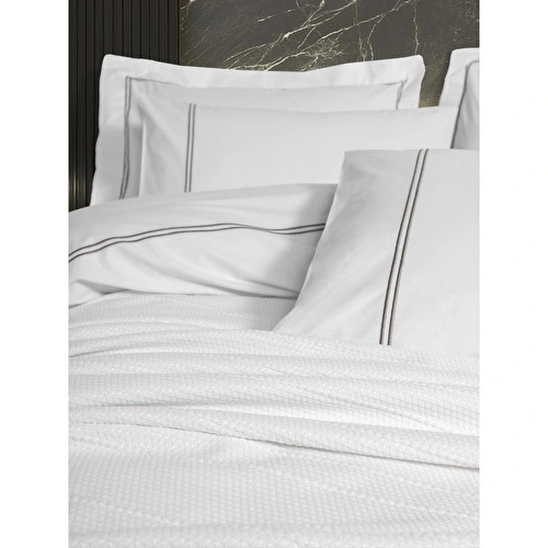 Cotton Box Classic Çeyizlik Çift Kişilik Pikeli Nevresim Takımı Mehveş Beyaz Cotton Box Classic Çeyizlik Çift Kişilik Pikeli Nevresim Takımı Mehveş Beyaz