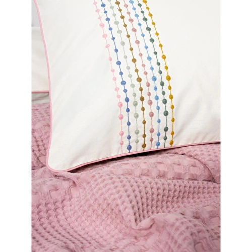 Cotton Box Aura Tek Kişilik Pike Takımı Pebble Pembe Cotton Box Aura Tek Kişilik Pike Takımı Pebble Pembe