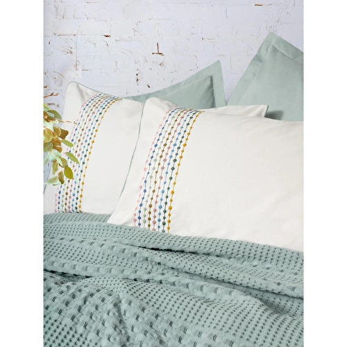 Cotton Box Aura Çift Kişilik Pike Takımı Pebble Mint