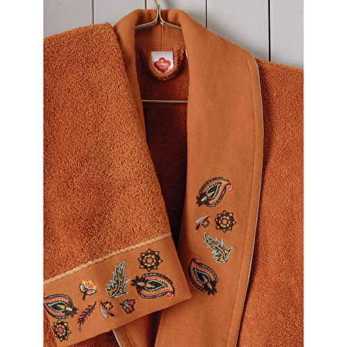 Cotton Box Folk Art Aile Bornoz Seti Dalila Tarçın-antrasit