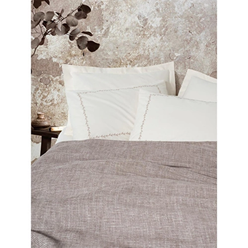 Cotton Box Embrova Şönil Çift Kişilik Yatak Örtüsü/pike Takımı Loom Bej Cotton Box Embrova Şönil Çift Kişilik Yatak Örtüsü/pike Takımı Loom Bej