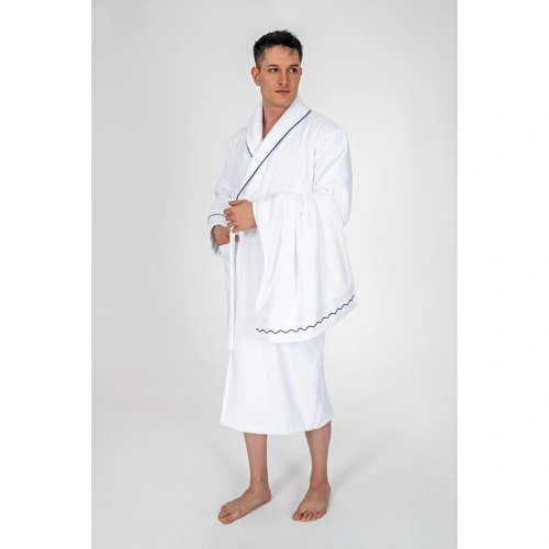 Cotton Box Classic Bornoz Seti Josina Beyaz Erkek L/xl