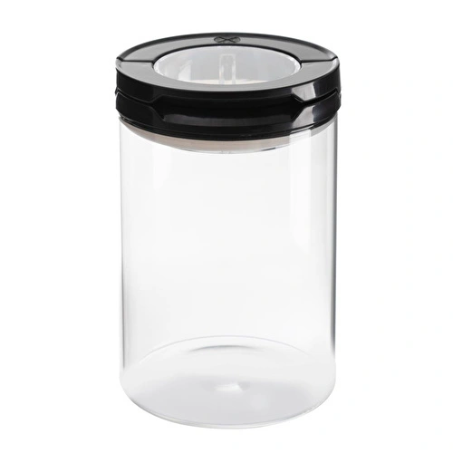 Mudo Home Cam Kavanoz Vakumlu Kapak Si̇yah 1300 Ml