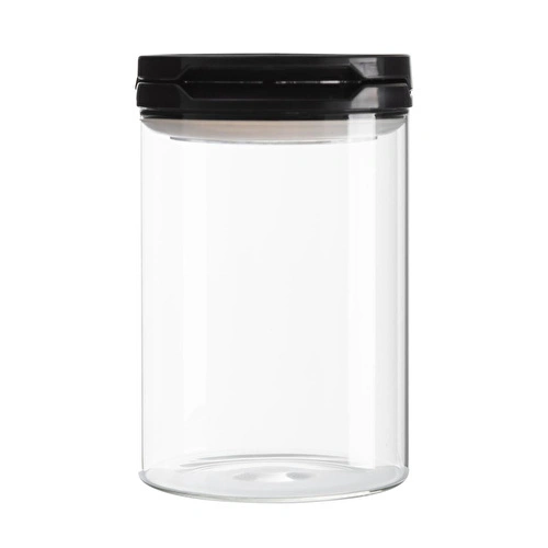 Mudo Home Cam Kavanoz Vakumlu Kapak Si̇yah 1300 Ml