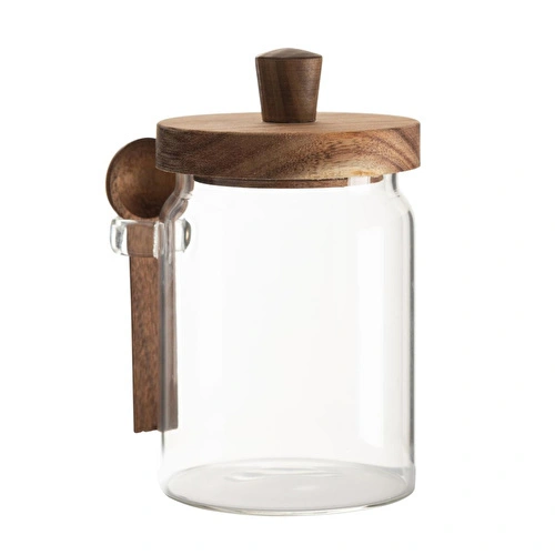 Mudo Home Cam Kavanoz Akasya Kapak&kaşik 700 Ml