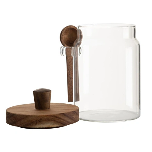 Mudo Home Cam Kavanoz Akasya Kapak&kaşik 700 Ml