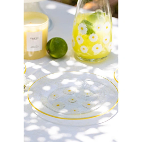 Rakle Fiona 4'lü Cam Pasta Tabağı Seti 19 Cm